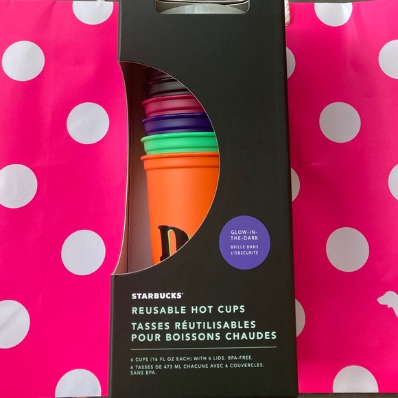 Starbucks Accessories - Starbucks Halloween Glow Reusable Hot Cup Set